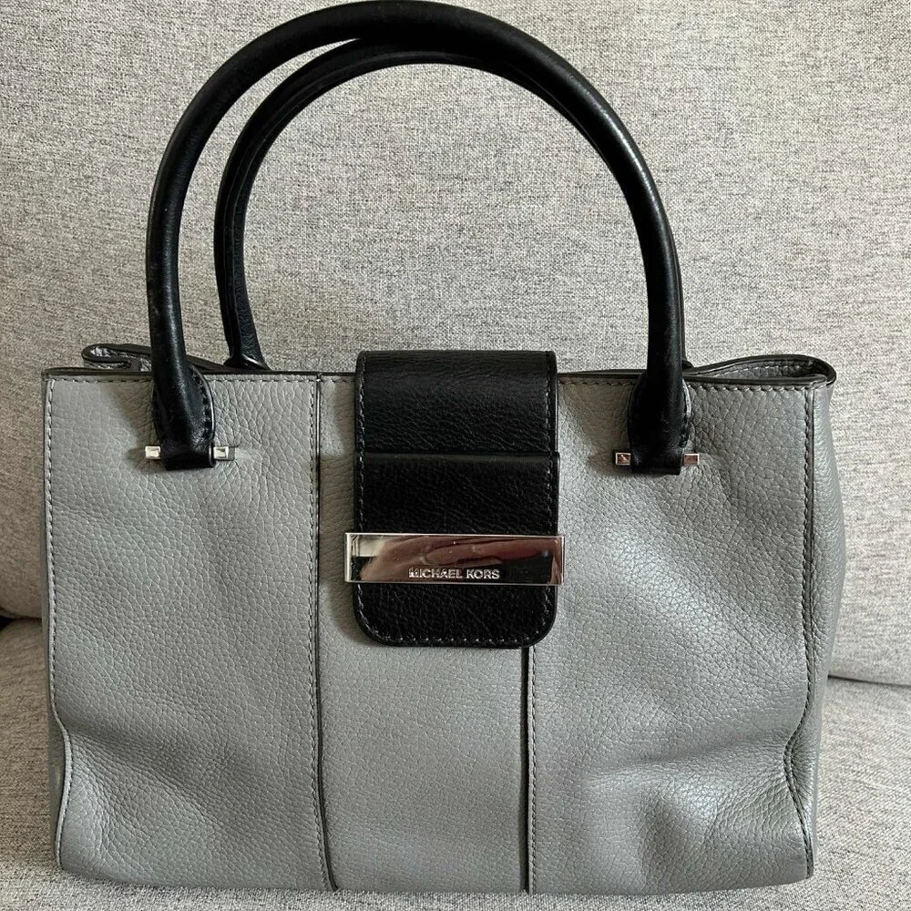 Michael Kors Marlene Pebbled Leather Work Tote Bag
